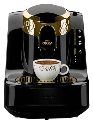 اوكا - صانعة القهوة التركية - أسود و ذهبي