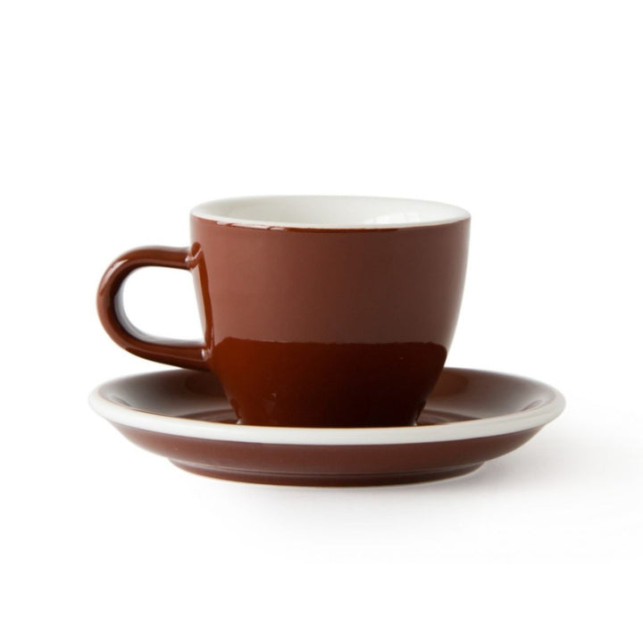 Acme - Brown  espresso cup 70 ml   - اكمي -كوب اسبسرو 70 ملي مع صحن بني