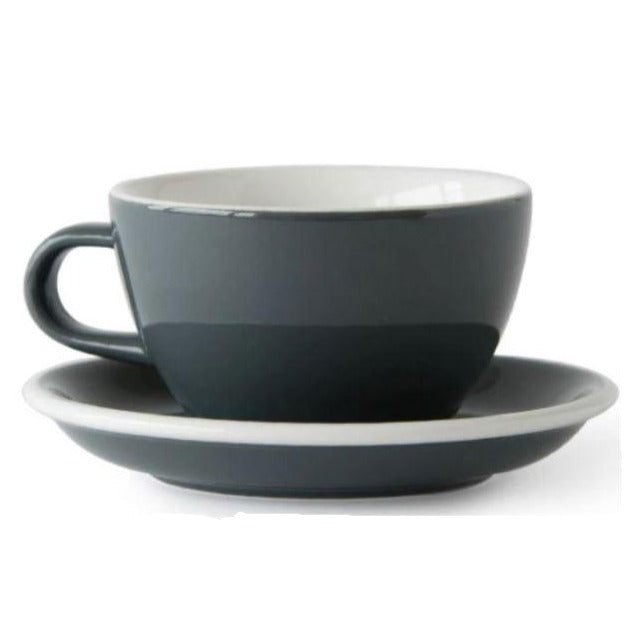 Acme - Grey cup 280 ml with saucer | أكمي - كوب اسبريسو رمادي 280 مل مع صحن