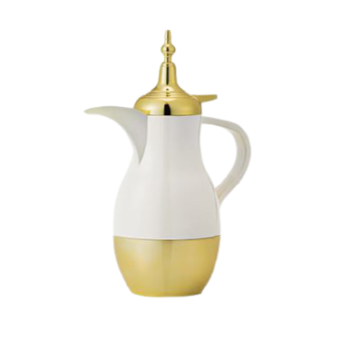 Allgo - Arabic coffee Jug Shinning gold & Pearl white | ألغو - مطارة للقهوة العربية ذهبي و ابيض