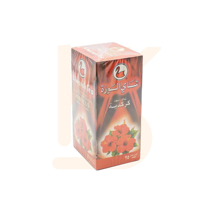 شاي الوزة بنكهة الكركديه - 25 كيس | Alwazah black Tea with hibiscus flavor - Tea 25 bags