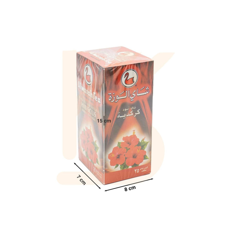 شاي الوزة بنكهة الكركديه - 25 كيس | Alwazah black Tea with hibiscus flavor - Tea 25 bags