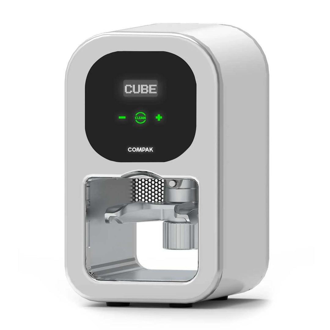 Compak - Cube tamp White 58 mm | مكبس القهوة الإلكتروني الأوتوماتيكي كومباك أبيض