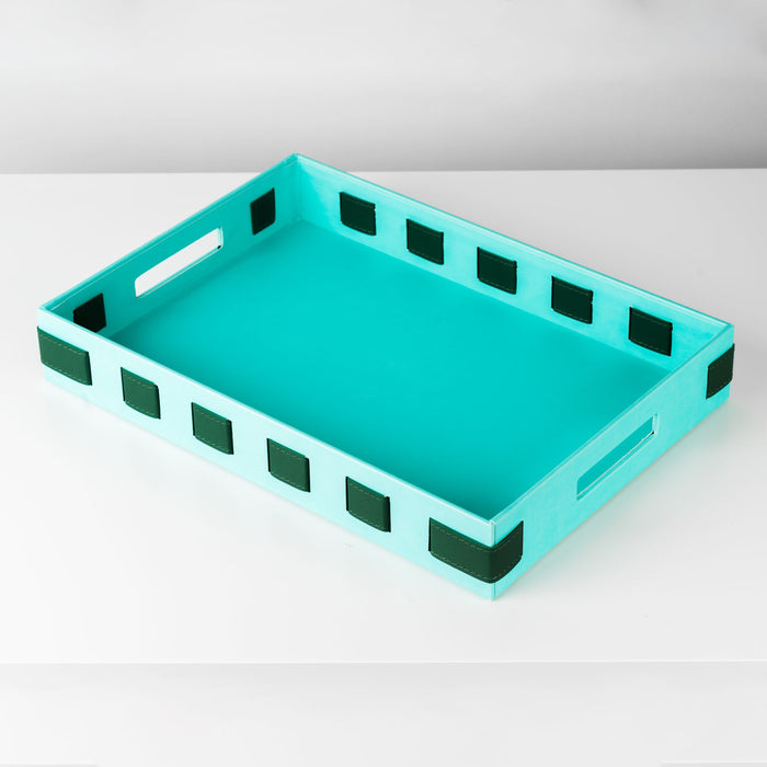 TRAY BLUE LEATHER