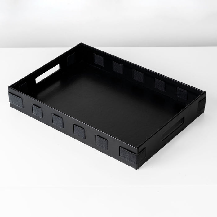 TRAY BLACK LEATHER