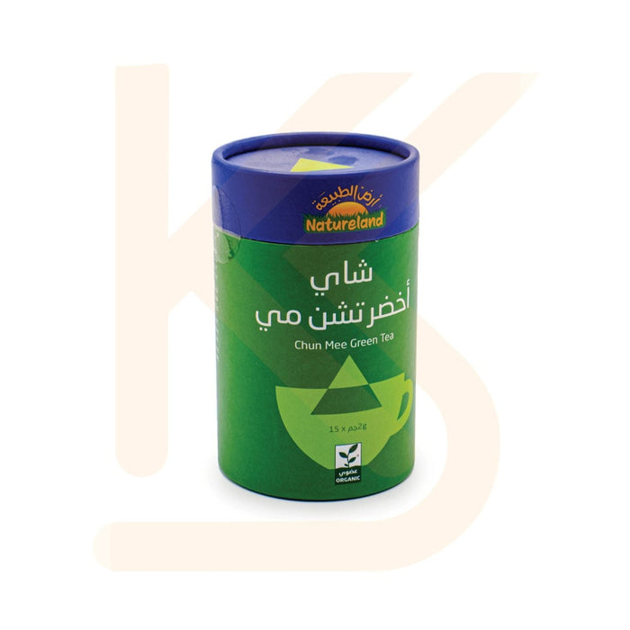 Natureland Chun Mee Green Tea 15 Pyramid Bags