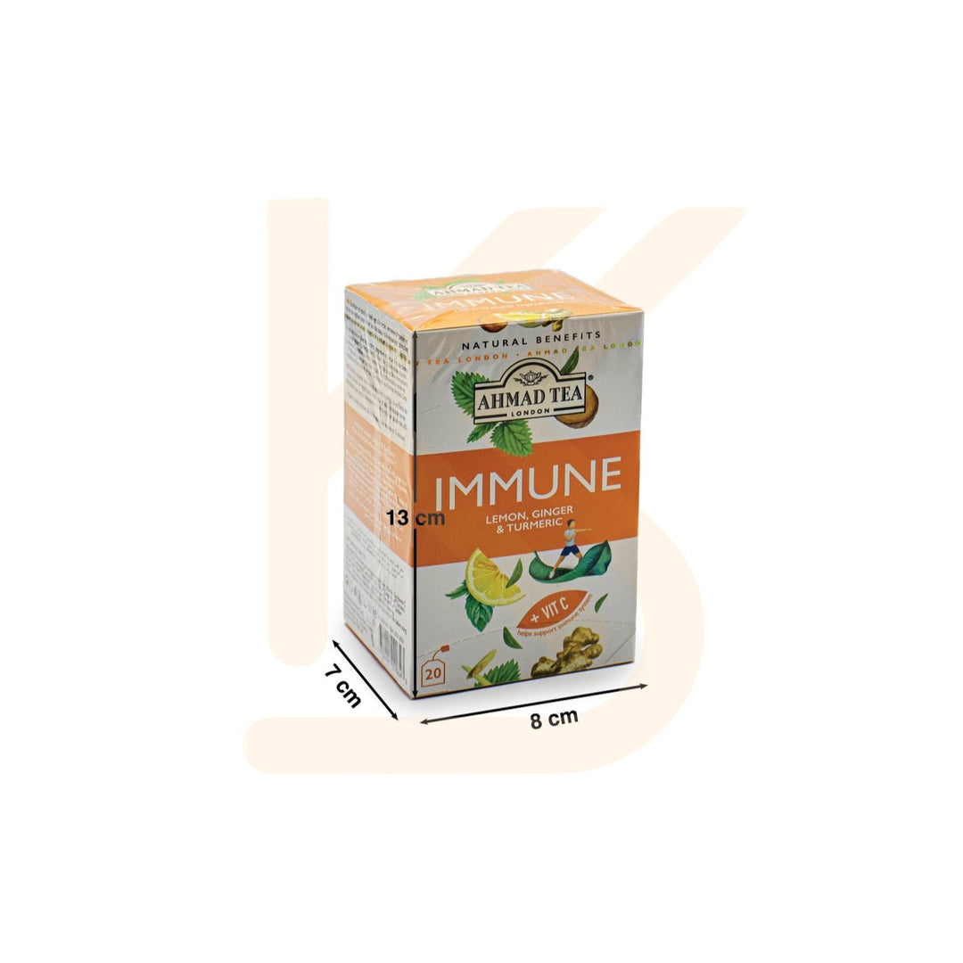 Ahmad Tea - Immune Lemon Ginger & Turmeric 20 Bag | شاي احمد - ليمون زنجبيل و كركم
