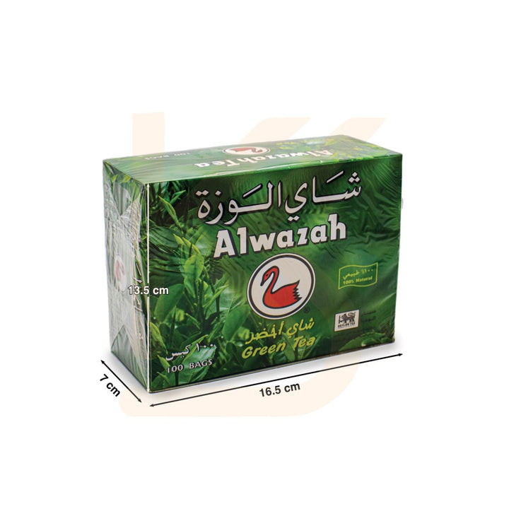 شاي الوزة اخضر 100 كيس | ALWAZAH TEA GREEN  BAGS - 100 x 2g