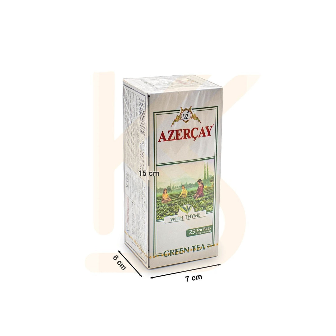Azercay - Green Tea with thyme 25 Bag | أذر شاي - شاي أخضر بنكهة الزعتر 25 كيس