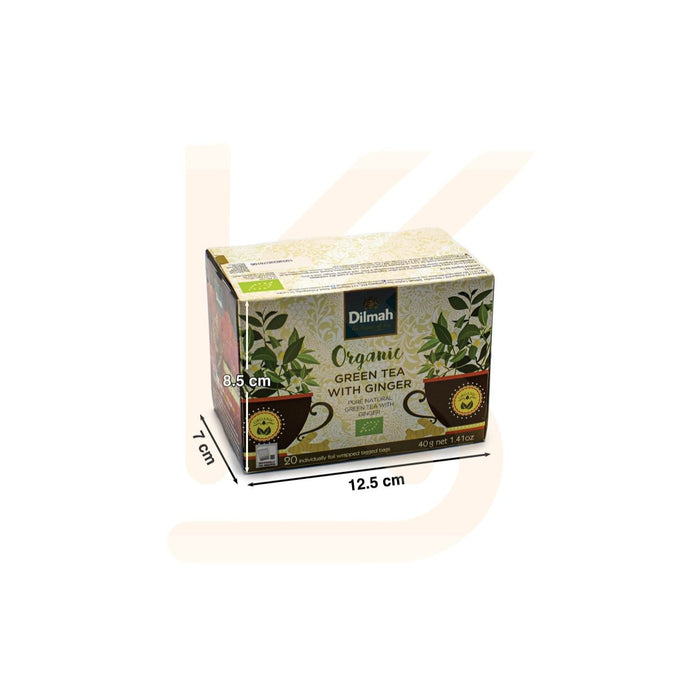 Dilmah - Organic Green Tea With Ginger - 20 Bags * 40 gm