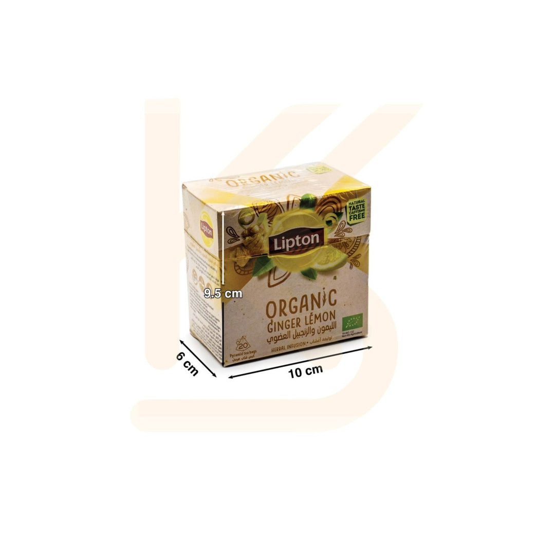 Lipton - Organic Ginger Lemon Tea 20 Bags | ليبتون - شاي الليمون والزنجبيل العضوي 20 كيس