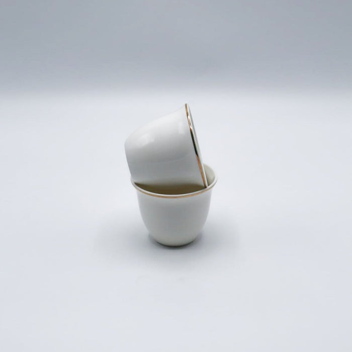 | Arabic coffee cups set 100 ml white Golden line