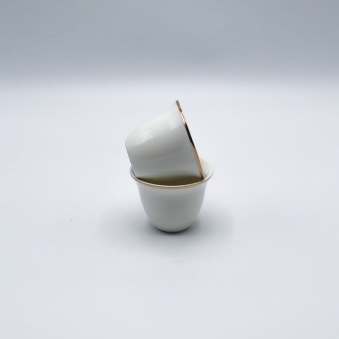 | Arabic coffee cups set 80 ml white Golden line