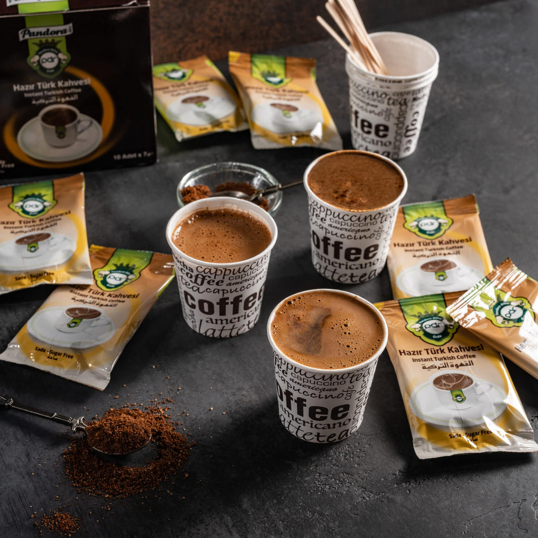 Pandora Bilim - Instant Turkish Coffee With Sugar - 10 sackets | قهوة تركية سريع التحضير مع سكر - 10 اكياس