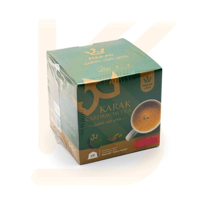 Foulad - Karak Tea with Cardamom 9CAPS - Dolce Gusto  |  فولاد -كبسولات  شاي كرك بالهيل