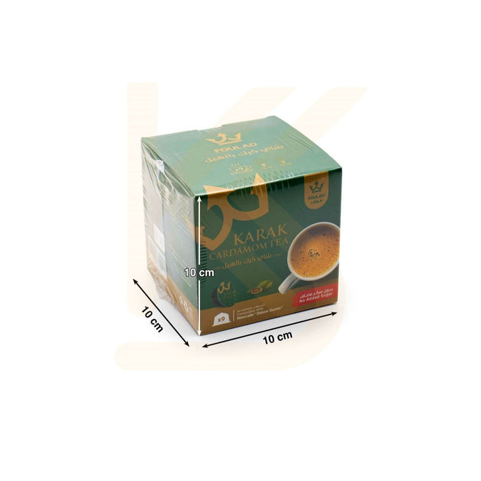 Foulad - Karak Tea with Cardamom 9CAPS - Dolce Gusto - Sugar Free  |  فولاد -  كبسولات شاي كرك بالهيل - خالي من السكر