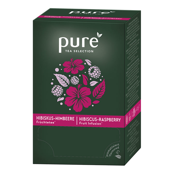 Pure - Hibiscus Raspberry tea Bags | بيور - أكياس شاي كركديه توت العليق