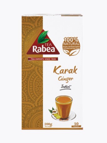 Rabea Tea - Instant Karak Ginger - 10 sachets | شاي ربيع - كرك بالزنجبيل سريع التحضير - 10 أظرف