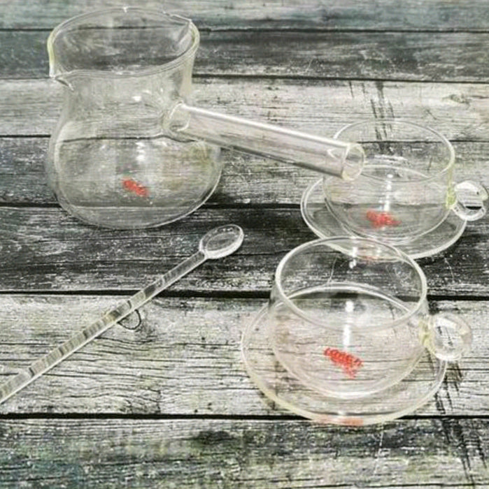 Glass turkish coffee set - Ø±ÙƒÙˆØ© ØªØ±ÙƒÙŠØ© Ø²Ø¬Ø§Ø¬ÙŠ