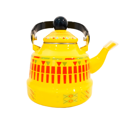غوري نقشة عسيرية - 1.7 لتر - لون أصفر | Tea Pot Aseerian Painted - 1.7 LTR - Yellow color
