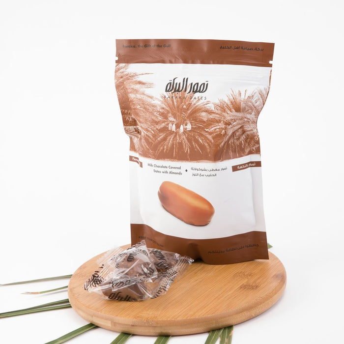 Baraka Dates - Khudhare Dates With Milk Chocolate With Almonds 125g