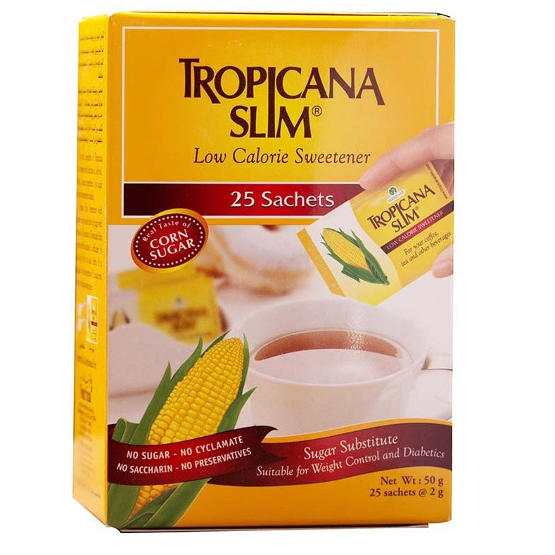 Tropicana slim sweetener with sucralose -50 gm 25  |  تروبيكانا سلم محلي قليل السعرات الحرارية 25 كيس