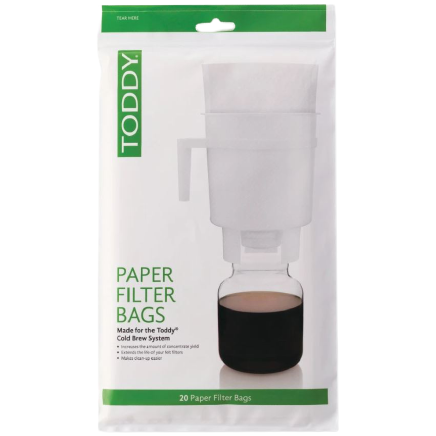 Toddy® Cold Brew System - Paper Filter  20 Bags  |  تودي - نظام التخمير البارد - أكياس فلاتر ورقية