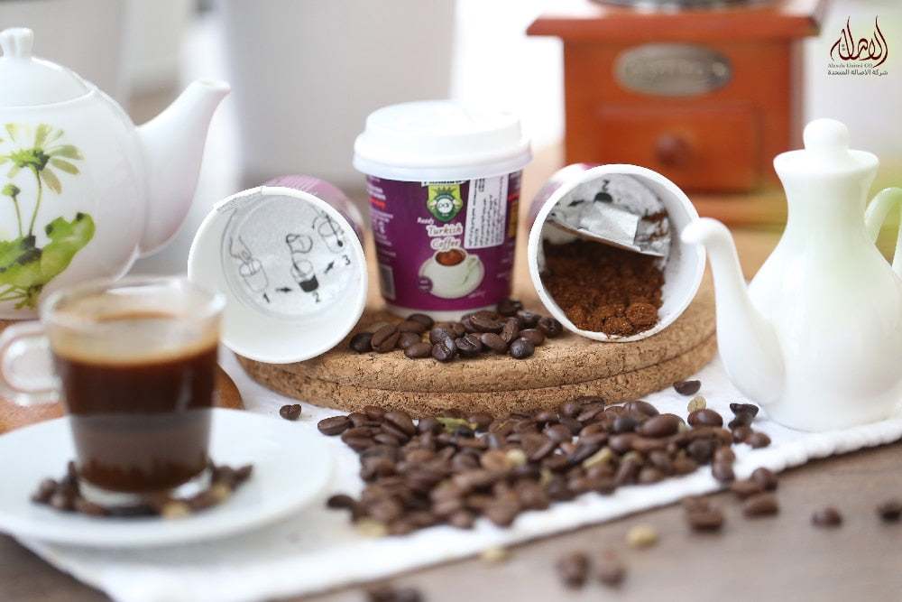 Pandora Bilim - Ready Turkish Coffee With Sugar ( 5 Mugs with Lid ) | قهوة تركية جاهزة مع سكر - (5 أكواب مع غطاء)