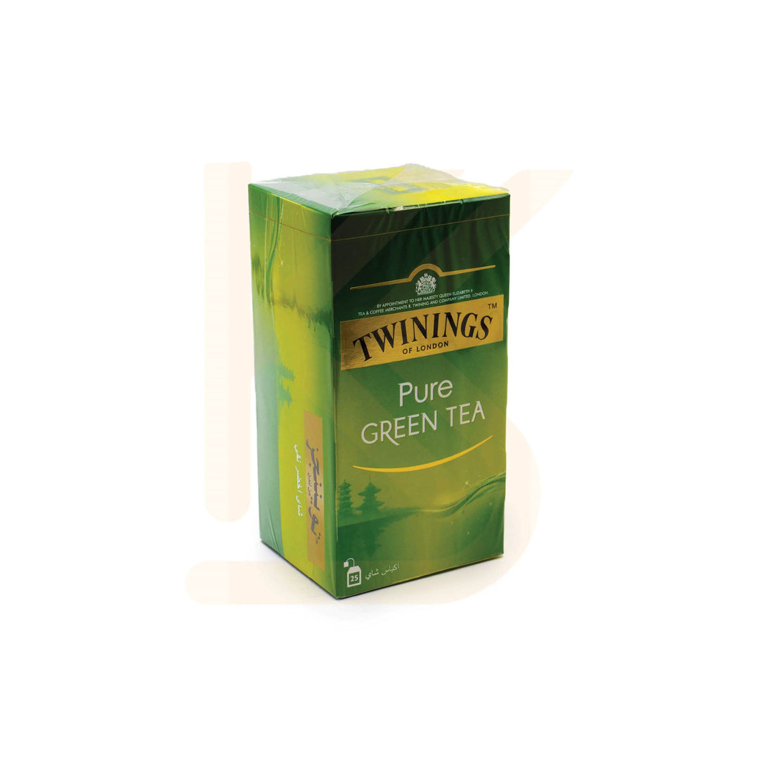 Twinings - Pure Green Tea - 25 tea bags | شاي اخضر صافي - 25 كيس شاي