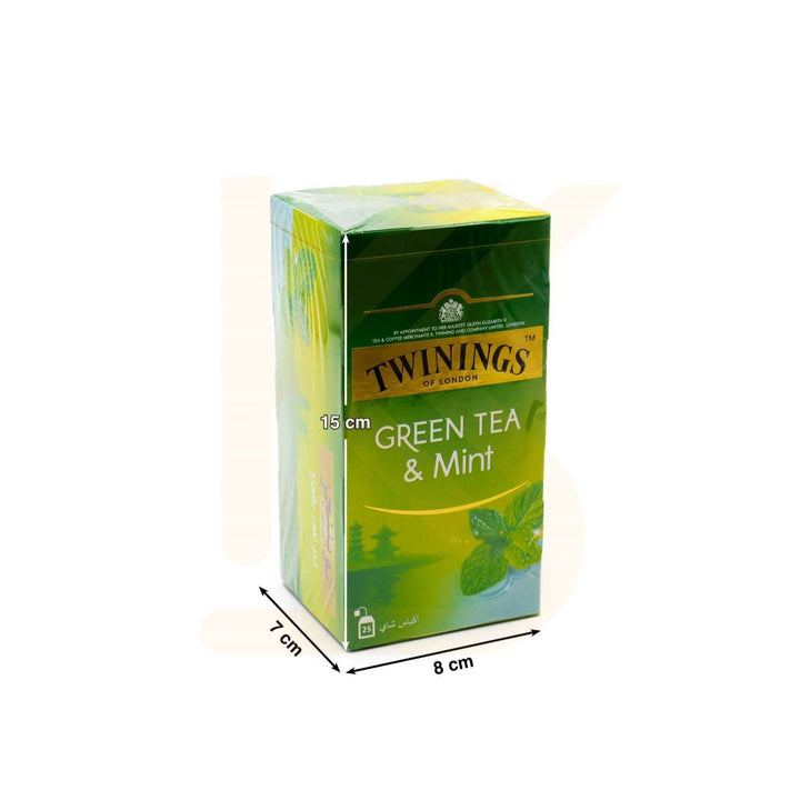 Twinings - Green Tea & Mint - 25 tea bags | شاي اخضر مع النعناع - 25 كيس شاي