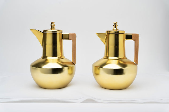 Waba - Elegant Flask Set 1 L Full Gold | وابا - طقم مطارات ايليجنت 1 لتر ذهبي بالكامل