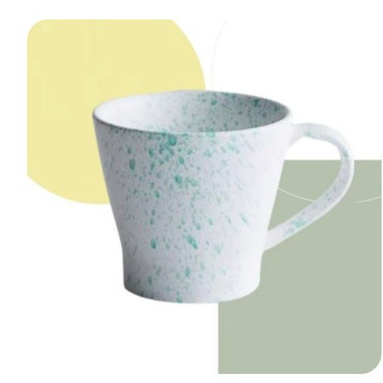Grey stone - Ceramic coffee mug - white & light Blue 350 ml