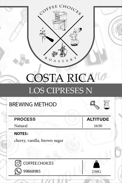 Coffee Choices - Costa Rica Los Cipreses Natural Process 250 g Filter & Espresso Preparation