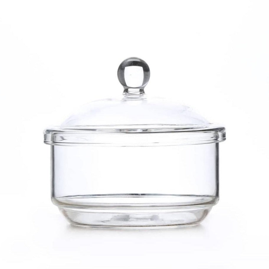 Glass Dates Pot Transparent  |  تمرية زجاج شفاف
