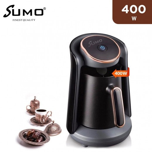 SUMO - Turkish Coffee Machine Maker 4 Cups 500W  - Black  |  سومو – ماكينة القهوة التركية 4 أكواب 500 واط – اسود