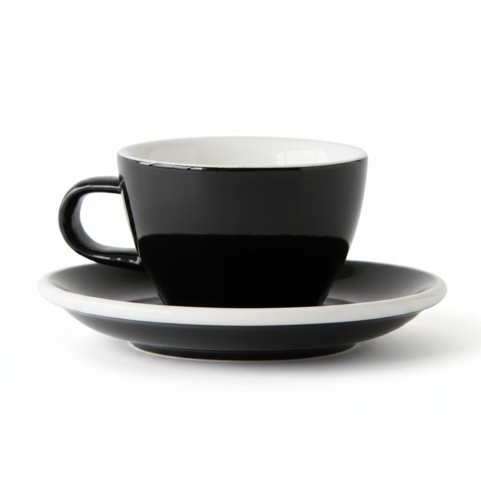 Acme - Black cup 150 ml with saucer | أكمي - كوب اسبريسو اسود 150 مل مع صحن