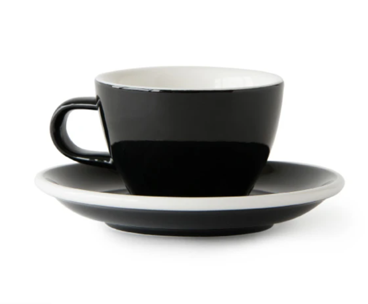 Acme - Black cup 150 ml with saucer | أكمي - كوب اسبريسو اسود 150 مل مع صحن