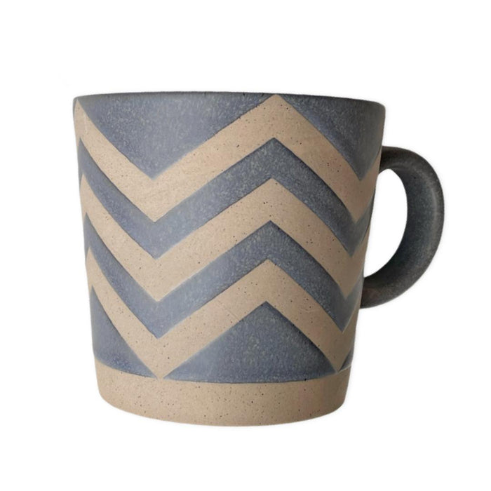 Grey Stone - Blue & Beige Ceramic Mug No 2