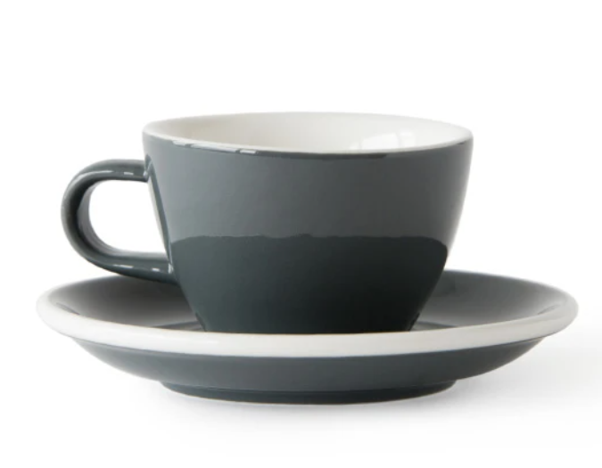 Acme - Grey cup 150 ml with saucer | أكمي - كوب اسبريسو رمادي 150 مل مع صحن