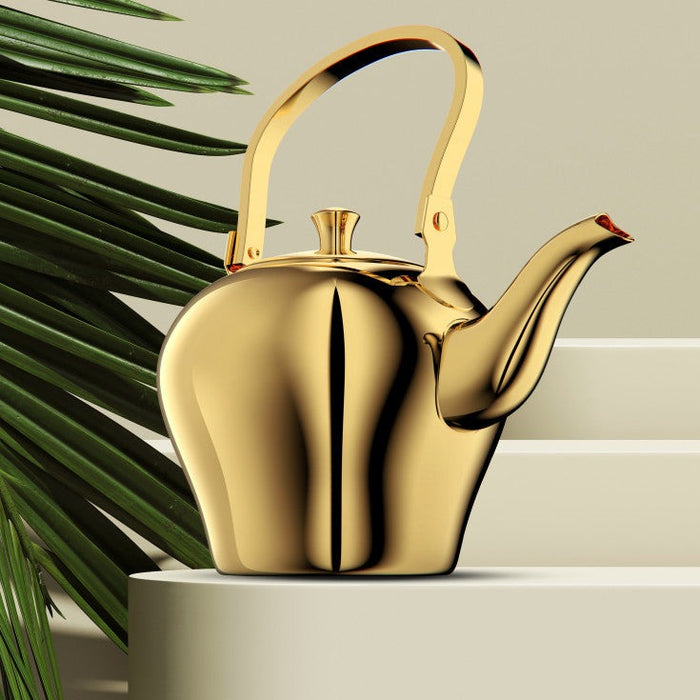 Alsaif - Tea Pot Stainless Steal Gold 1.6 LTR