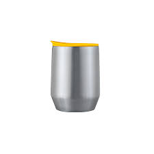 Hario - MIOLOVE Stainless steel Mug 270 ml Yellow Lid | Barista Co | هاريو - MIOLOVE مج ستانلس ستيل 270 مل غطاء أصفر | شركة باريستا