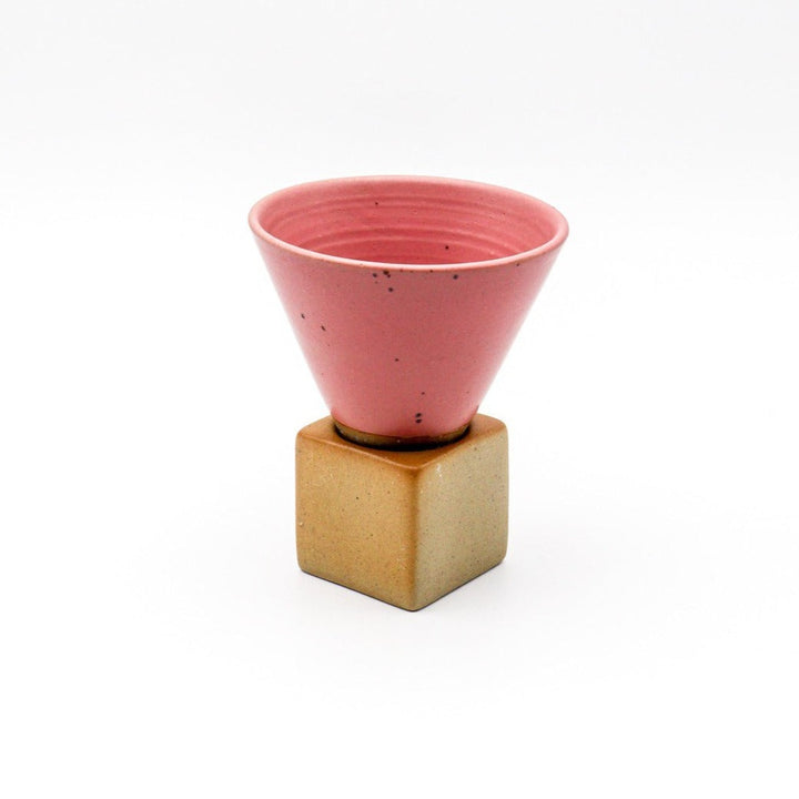 Danty Cup - Ceramic Conical Mug Pink 170 ml  |  دانتي كب - كوب مخروطي سيراميك وردي 170مل