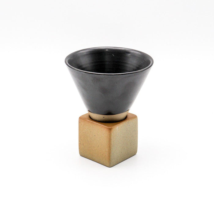 Danty Cup - Ceramic Conical Mug Black 170 ml