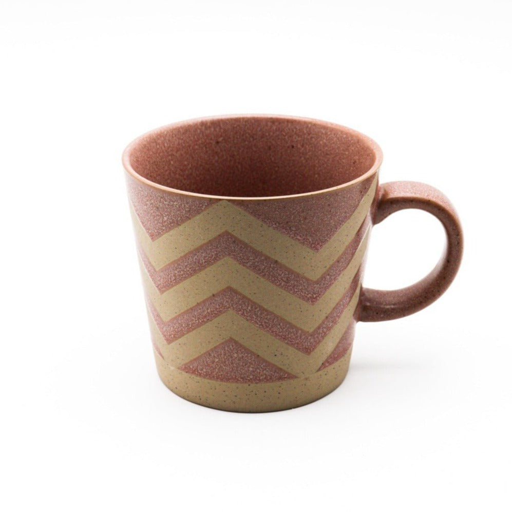 Grey Stone - Pink & Beige Ceramic Mug No 2 | جراي ستون - كوب سيراميك وردي وبيج