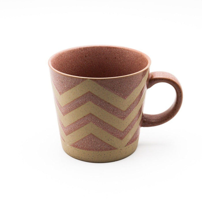 Grey Stone - Pink & Beige Ceramic Mug No 2