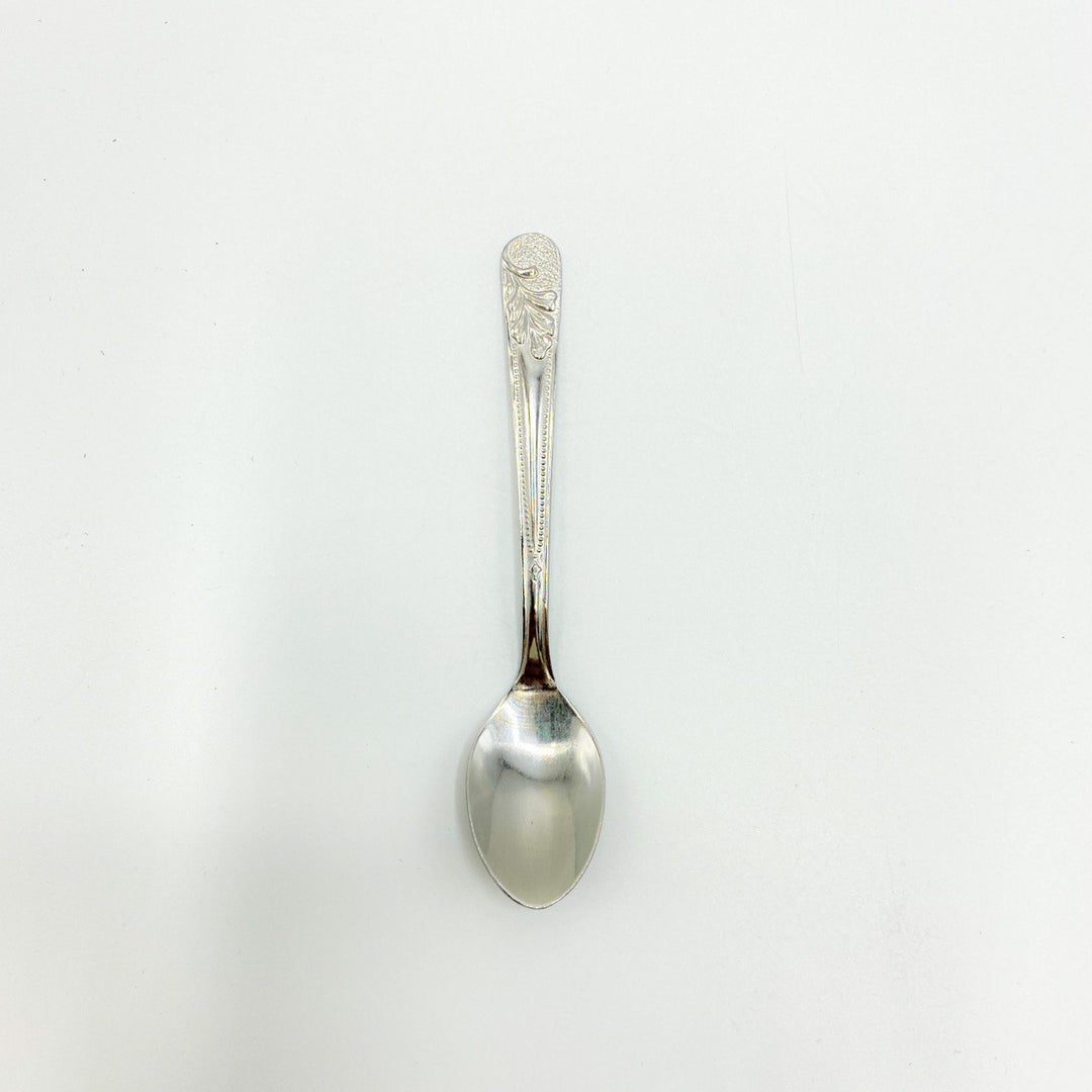 كريستال كوب - طقم ملاعق شاي اي بي سي فضي 12 حبة  |  Crystal Cup - Tea Spoons Set ABC Silver 12 Pcs