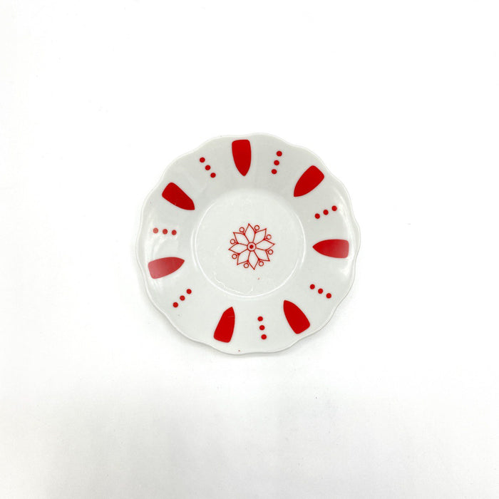 Tea cups plate Red