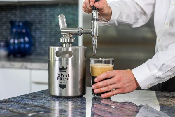 Royal Brew Nitro Cold Brew Coffee Maker Keg Silver 2 Liter | صانعة النيترو كولد برو