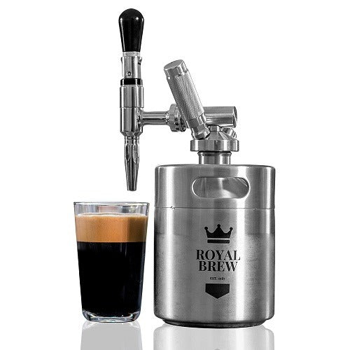 Royal Brew Nitro Cold Brew Coffee Maker Keg Silver 2 Liter | صانعة النيترو كولد برو