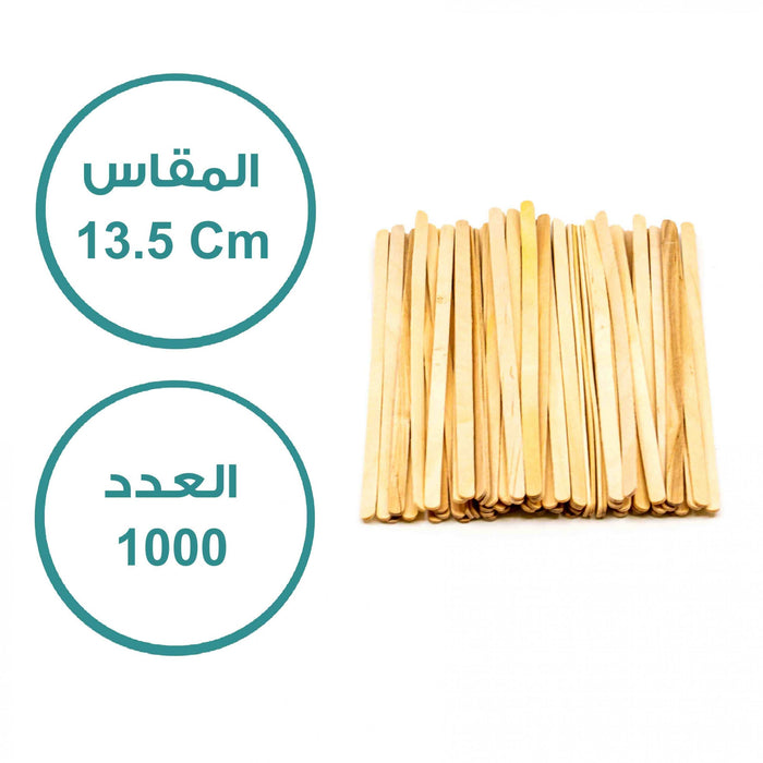 فلكسي - اعواد خشبية للتحريك 19 سم ( 1000 حبة )